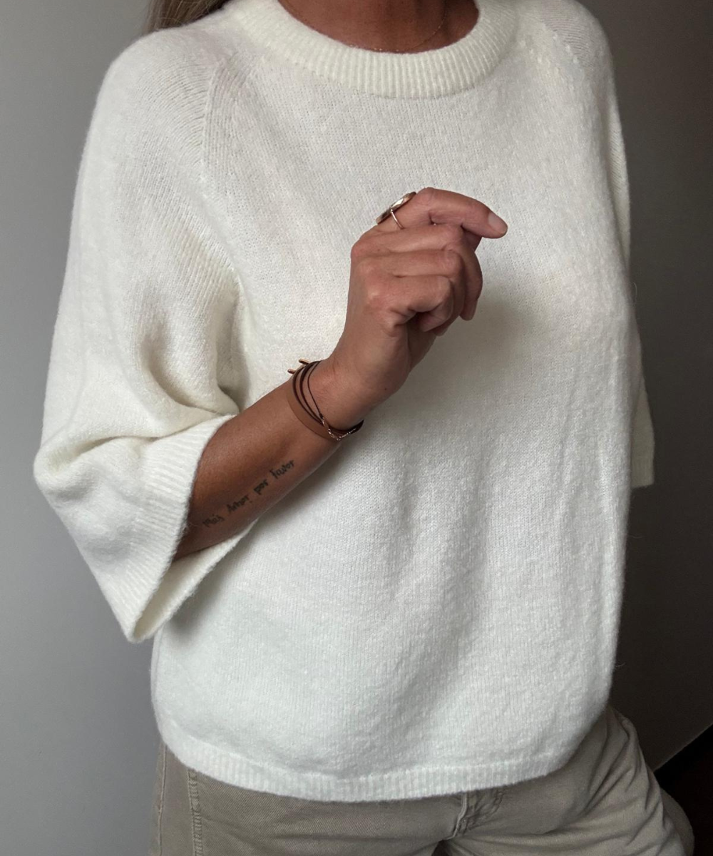 PULL À MANCHES 3/4 EN ALPAGA EVE