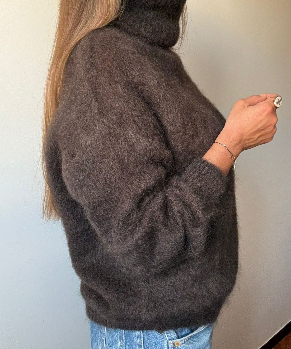 PULL COL ROULÉ EN MOHAIR ALBA