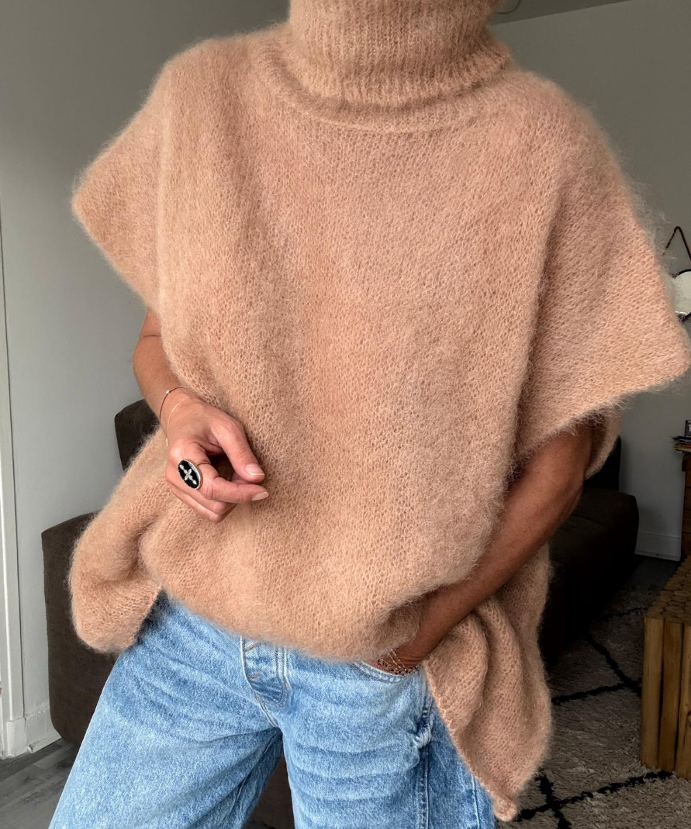 PULL COL ROULÉ SANS MANCHES PAULINE