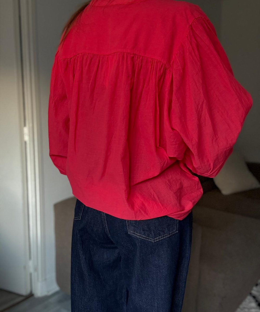 BLOUSE FLUIDE À COL TUNISIEN CHARLOTTE