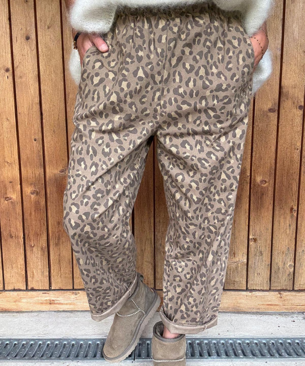 PANTALON À IMPRIMÉ LÉOPARD ALICE